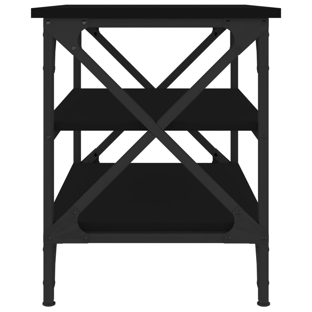 vidaXL Mesa de apoio 55x38x45 cm derivados de madeira preto