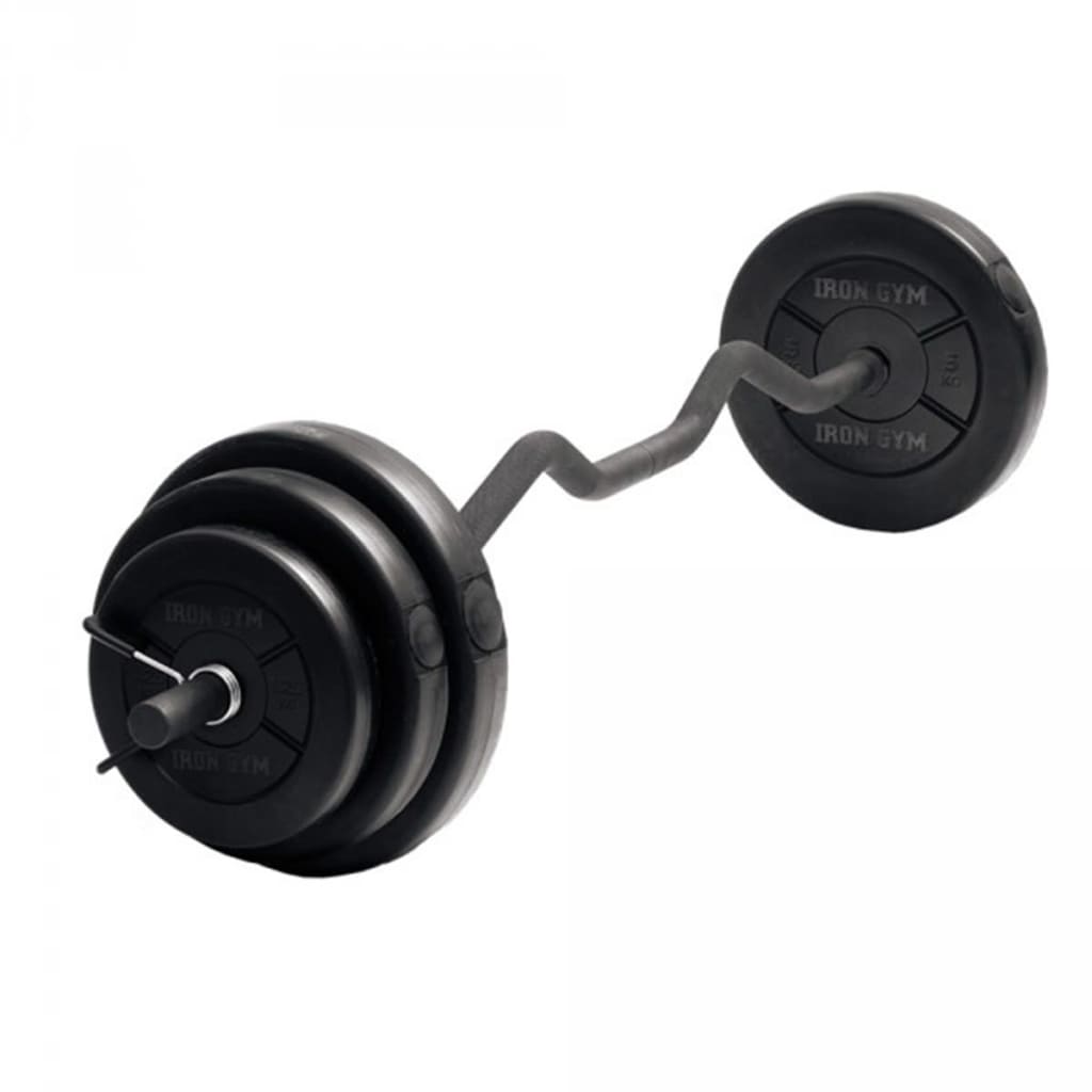 Iron Gym Conjunto de barra em Z com discos 23 kg IRG033