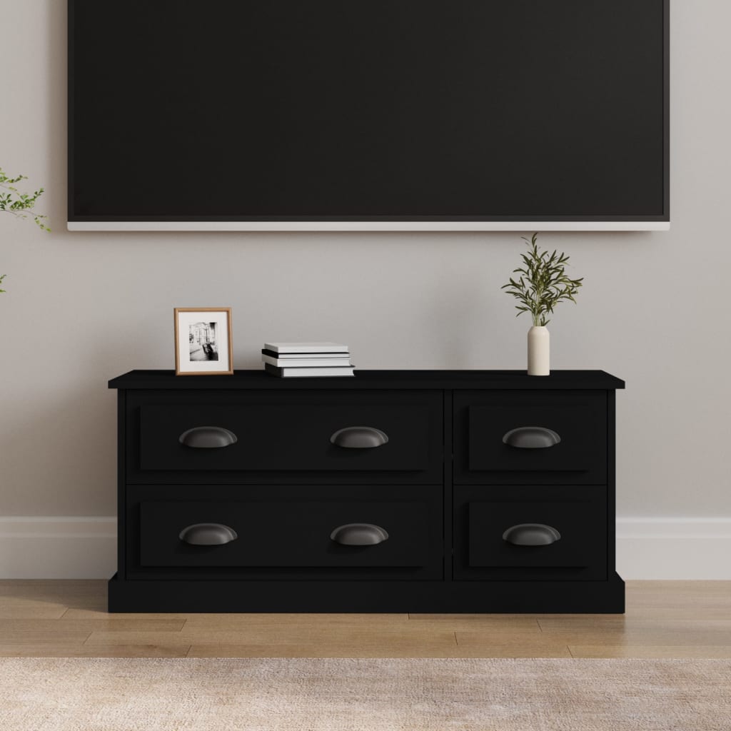 vidaXL Móvel de TV 100x35,5x45 cm derivados de madeira preto