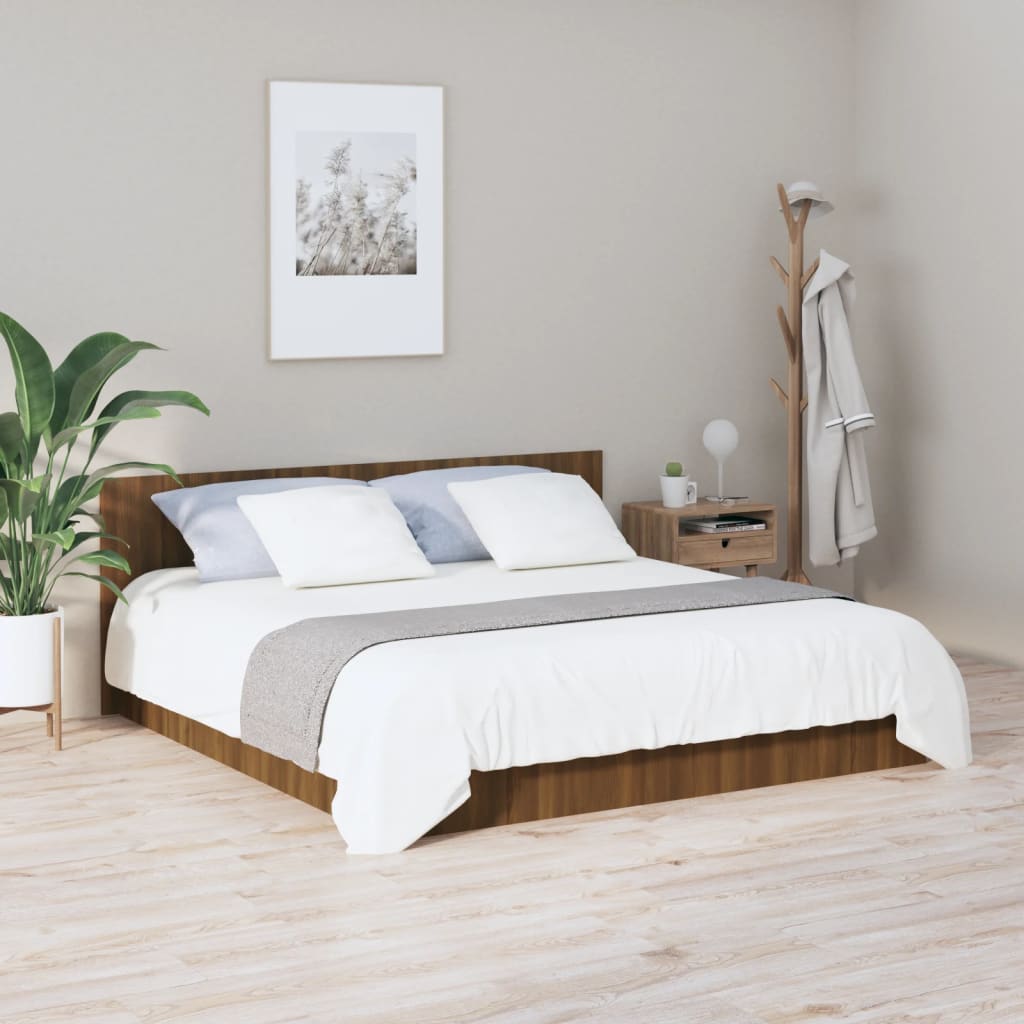 vidaXL Cabeceira cama 200x1,5x80 cm derivados madeira carvalho fumado