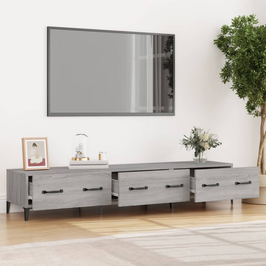 vidaXL Móvel de TV 150x34,5x30 cm derivados de madeira cinzento sonoma