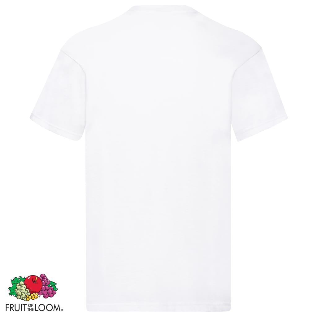 Fruit of the Loom T-shirts originais 5 pcs algodão 3XL branco