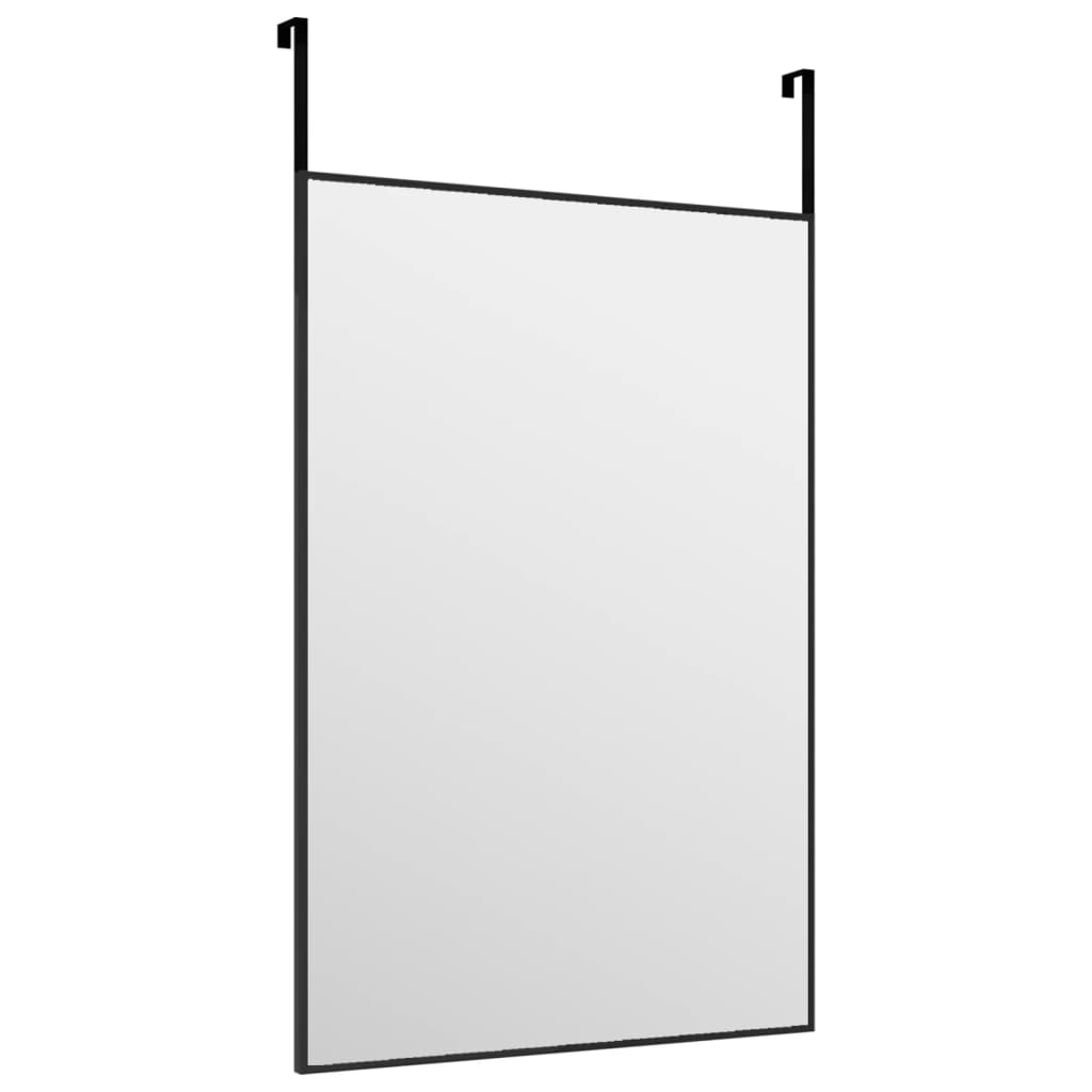 vidaXL Espelho para porta 40x60 cm vidro e alumínio preto