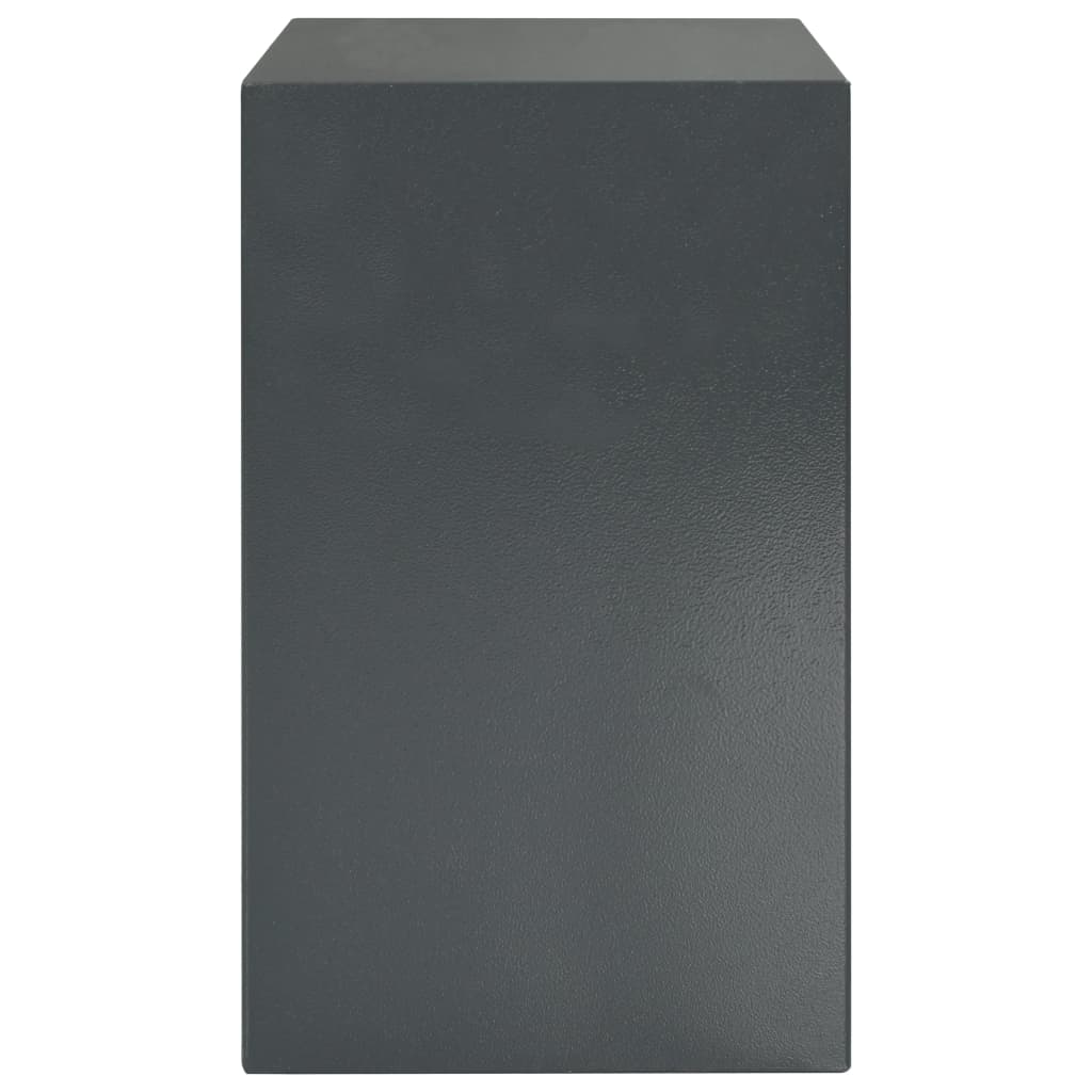 vidaXL Cofre digital com impressão digital cinzento-escuro 35x31x50 cm