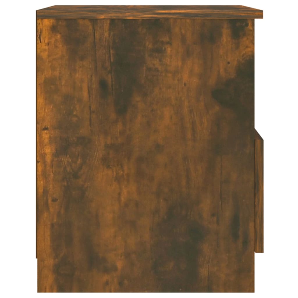 vidaXL Mesa cabeceira 40x40x50 cm derivados de madeira carvalho fumado