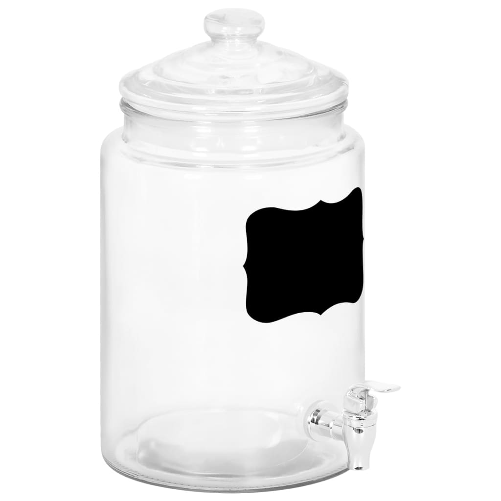 vidaXL Dispensador de bebidas com etiqueta 5800 ml vidro