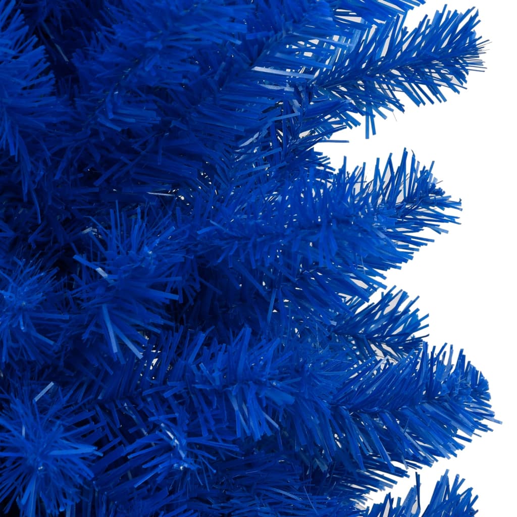 vidaXL Árvore Natal artificial pré-iluminada c/ bolas 120cm PVC azul