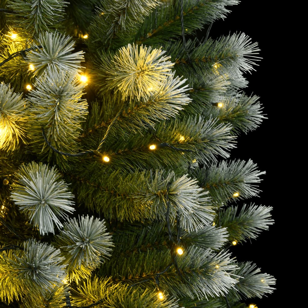 vidaXL Árvore Natal articulada artificial c/ 300 luzes LED/neve 210 cm