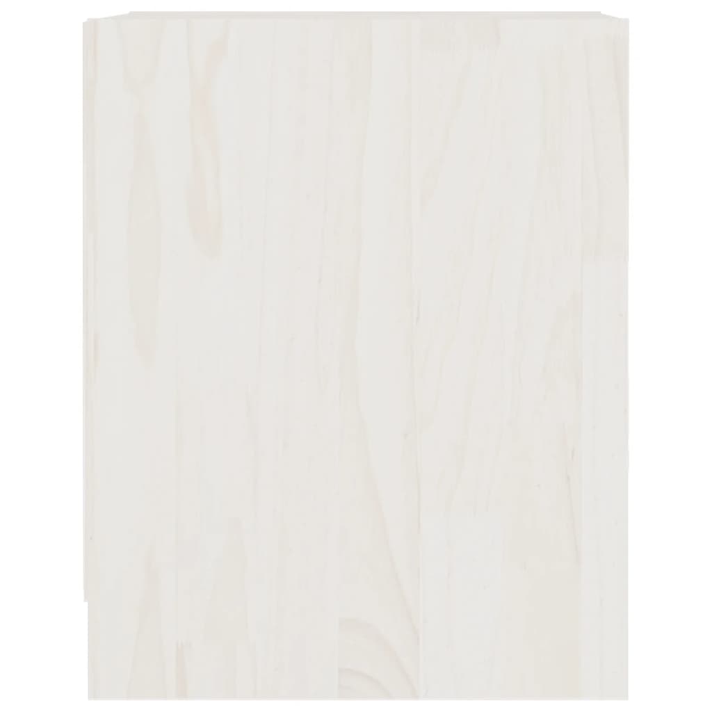 vidaXL Mesas de cabeceira 2 pcs 35,5x33,5x41,5 cm pinho maciço branco