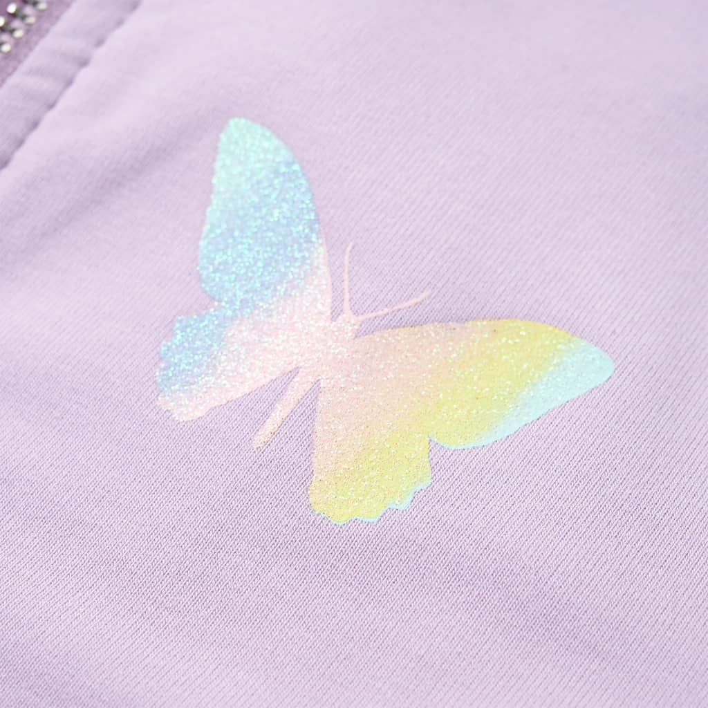Sweatshirt para criança com capuz lilás 92