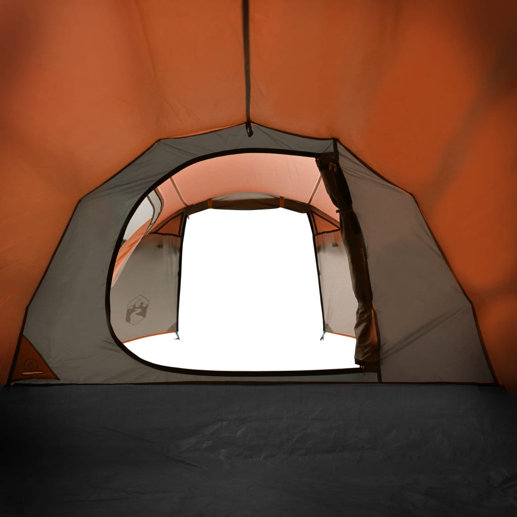 vidaXL Tenda de campismo túnel p/ 2 pessoas impermeável cinza/laranja