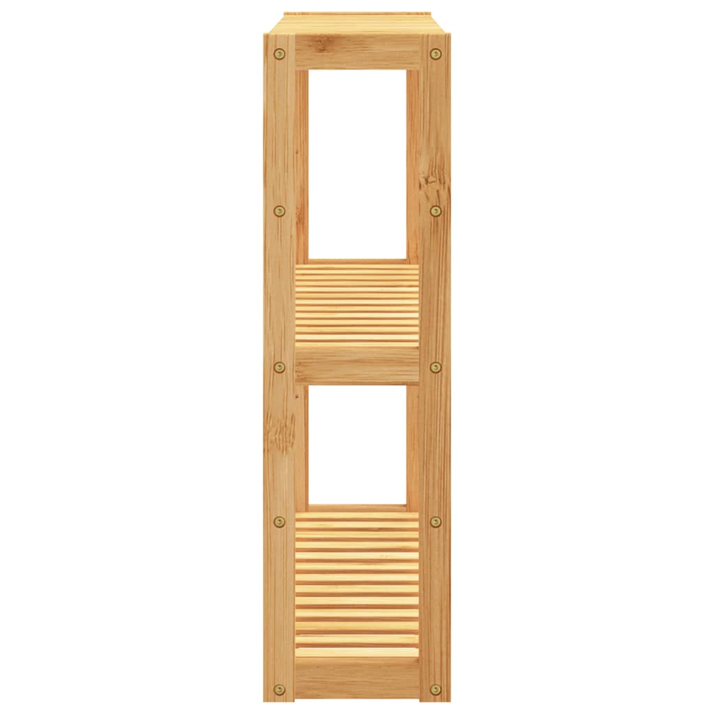 vidaXL Unidade de 3 prateleiras de parede p/ WC 60x15x54 cm bambu