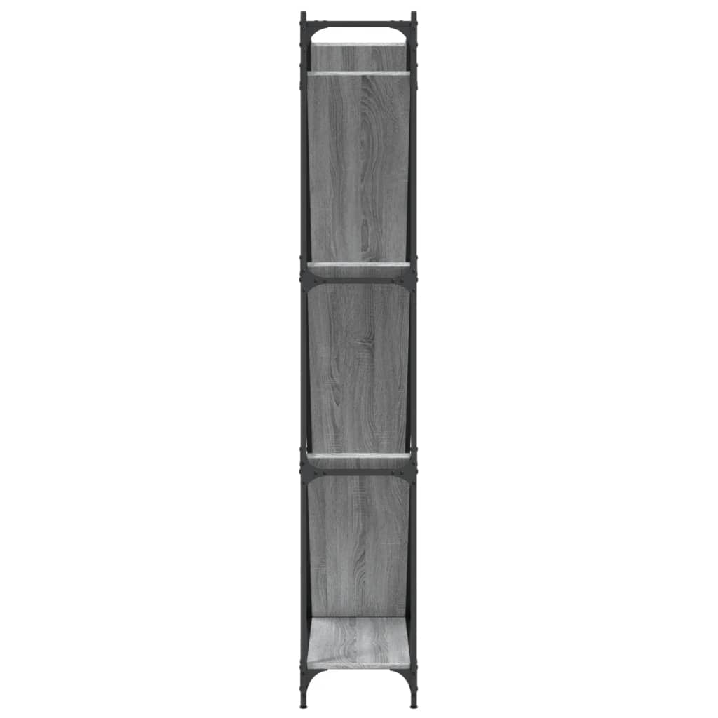 vidaXL Estante 79x30x180 cm derivados de madeira e metal cinza sonoma