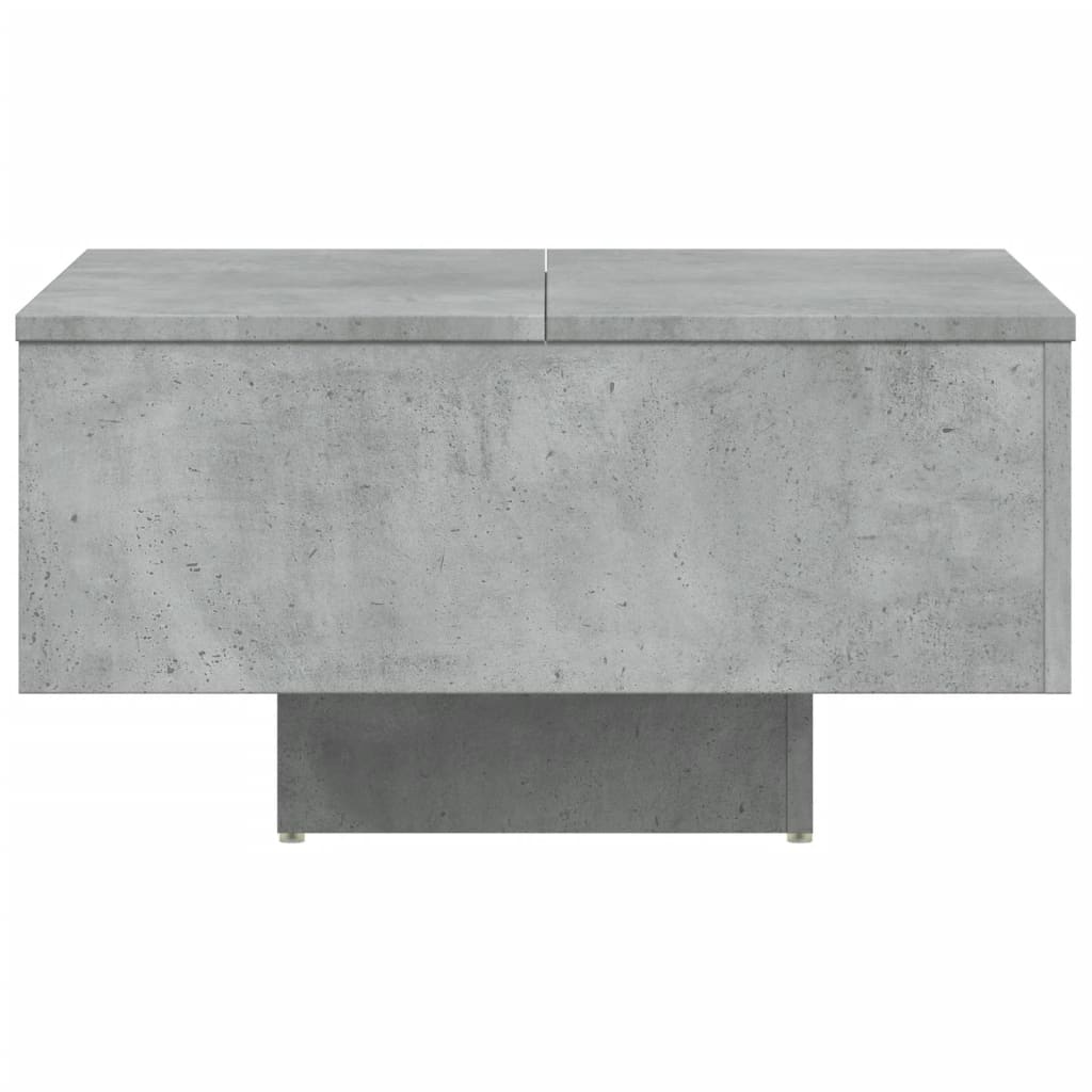 vidaXL Mesa de centro 60x60x31,5 cm contraplacado cinzento cimento