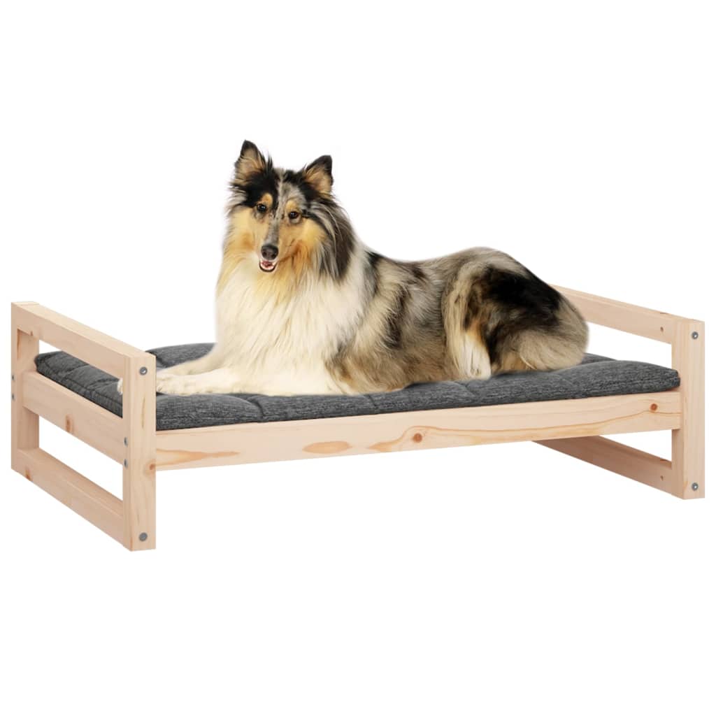 vidaXL Cama para cães 95,5x65,5x28 cm madeira de pinho maciça