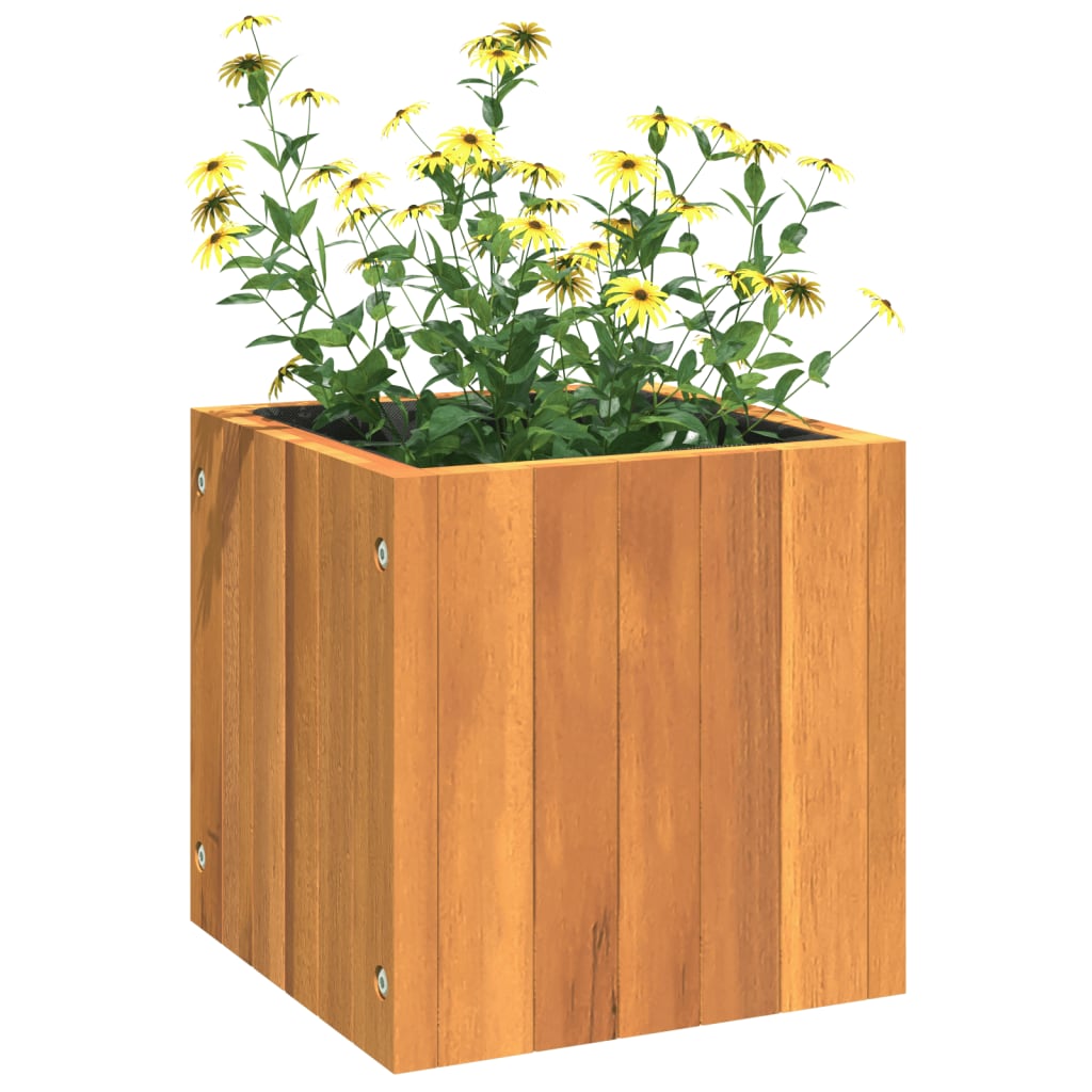 vidaXL Vaso/floreira de jardim 25x25x25 cm madeira de acácia maciça