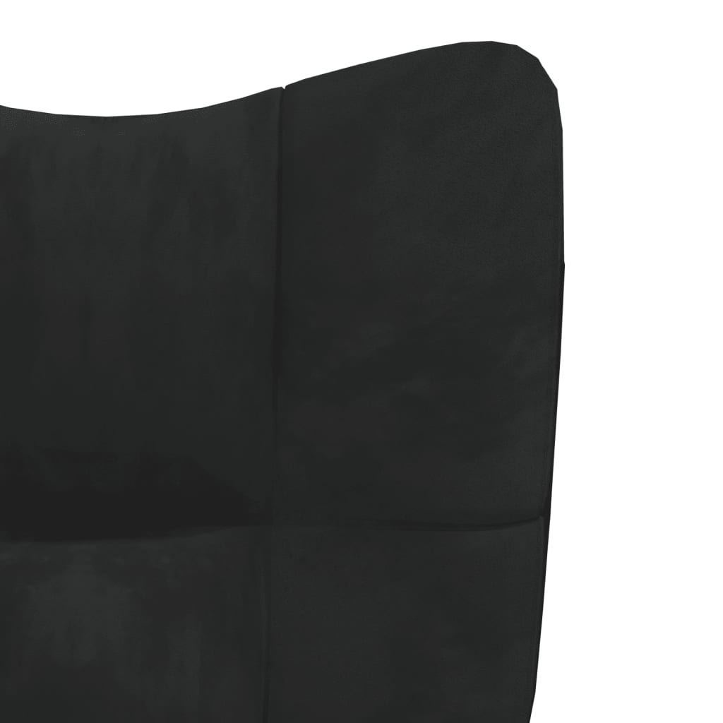 vidaXL Cadeira de descanso veludo preto