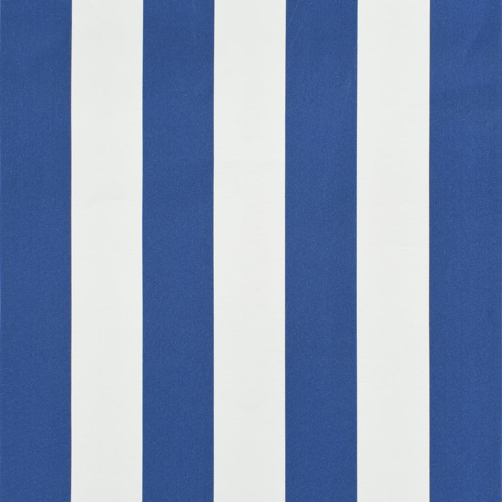 vidaXL Toldo bistrô 400x120 cm azul e branco