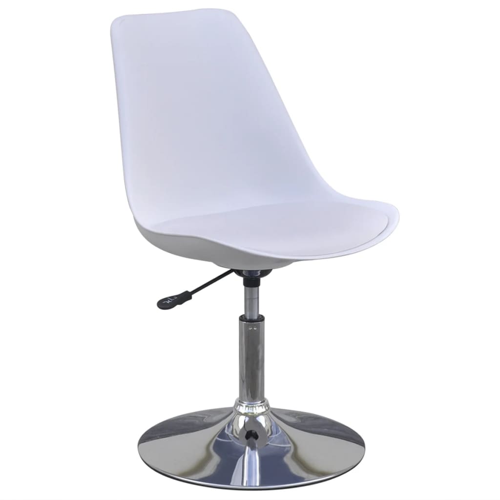 vidaXL Cadeiras de jantar giratórias 6 pcs couro artificial branco