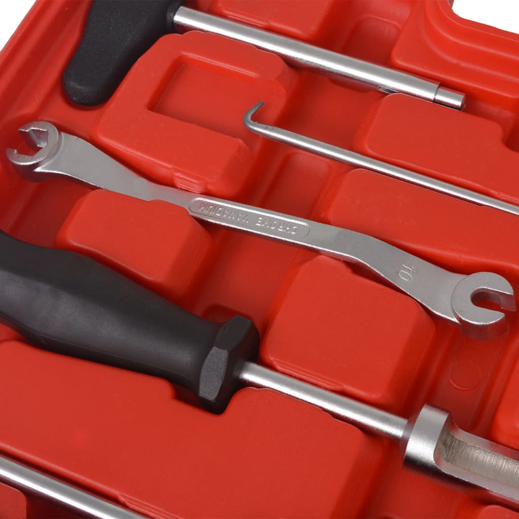 vidaXL Kit de ferramentas de montagem e manutenção de travões 15 pcs