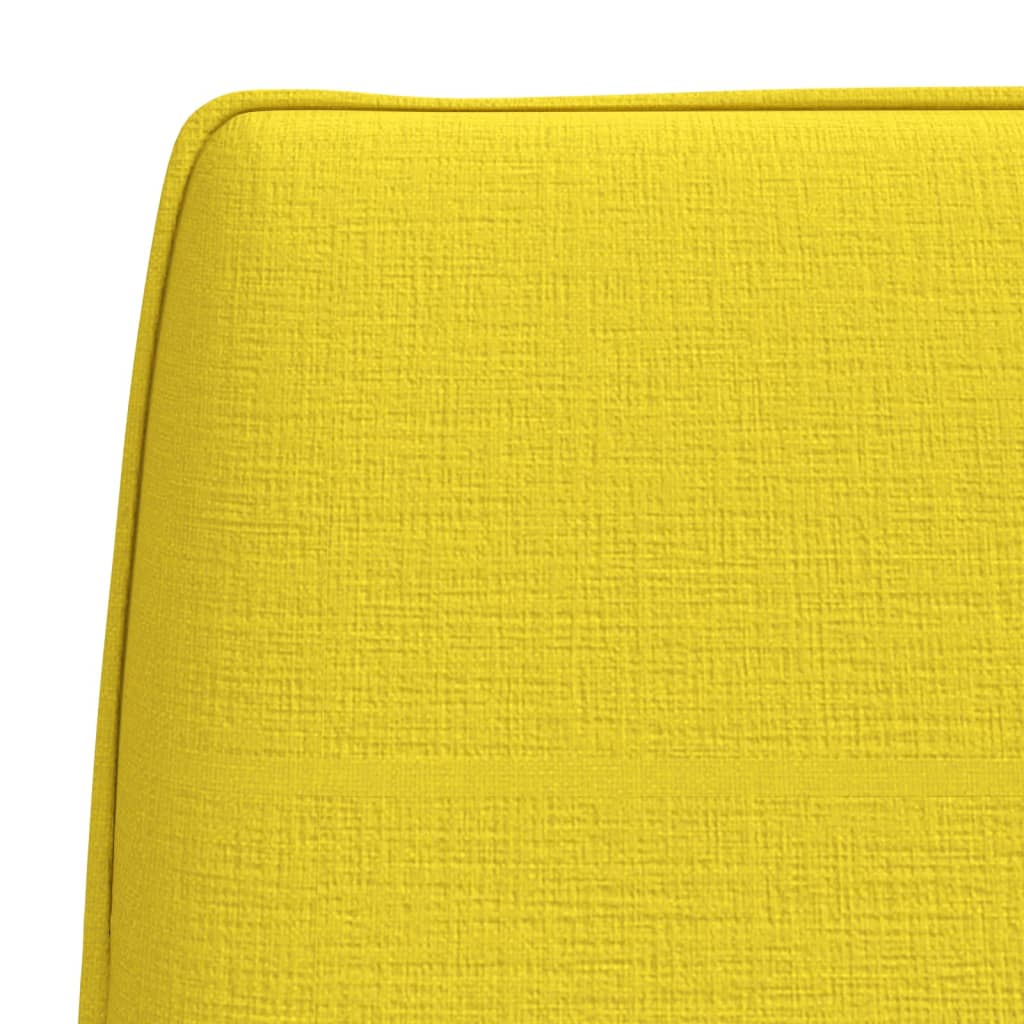vidaXL Banco 100x75x76 cm tecido amarelo-claro