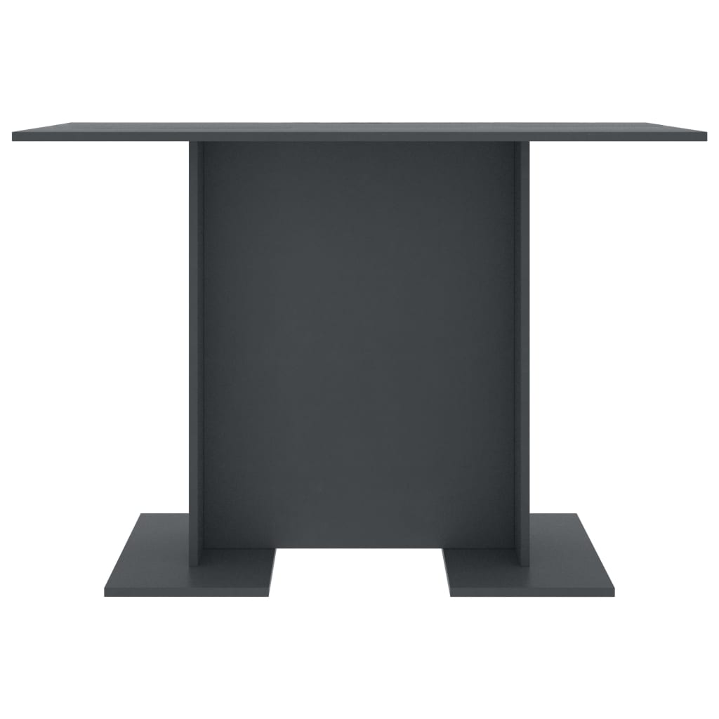vidaXL Mesa de jantar 110x60x75 cm contraplacado cinzento