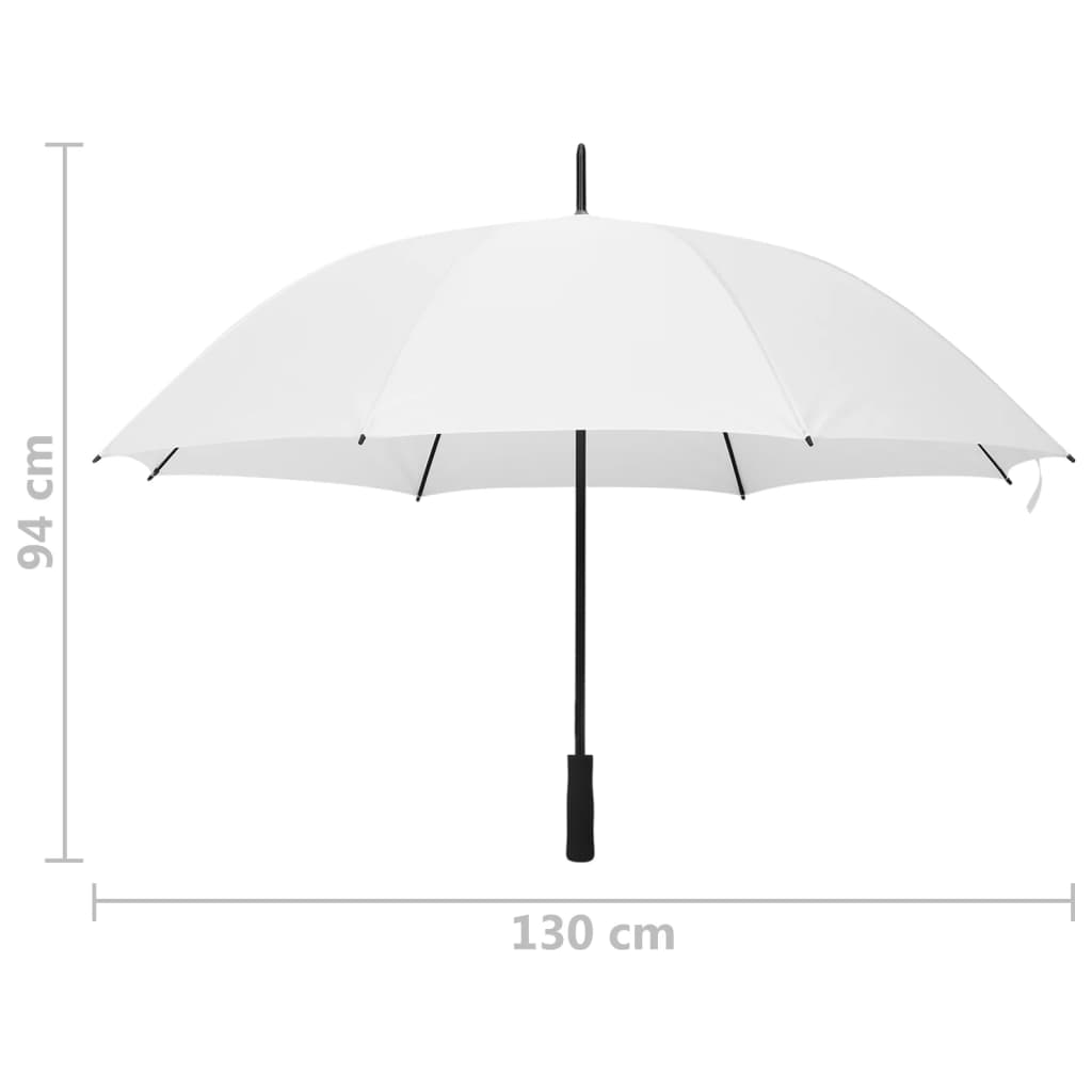 vidaXL Guarda-chuva 130 cm branco