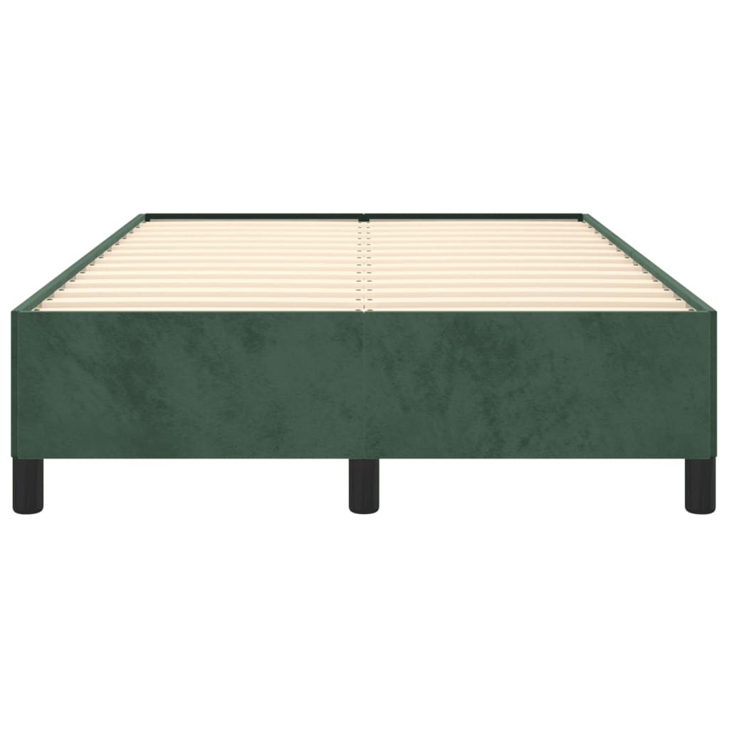 vidaXL Estrutura de cama 120x190 cm veludo verde-escuro