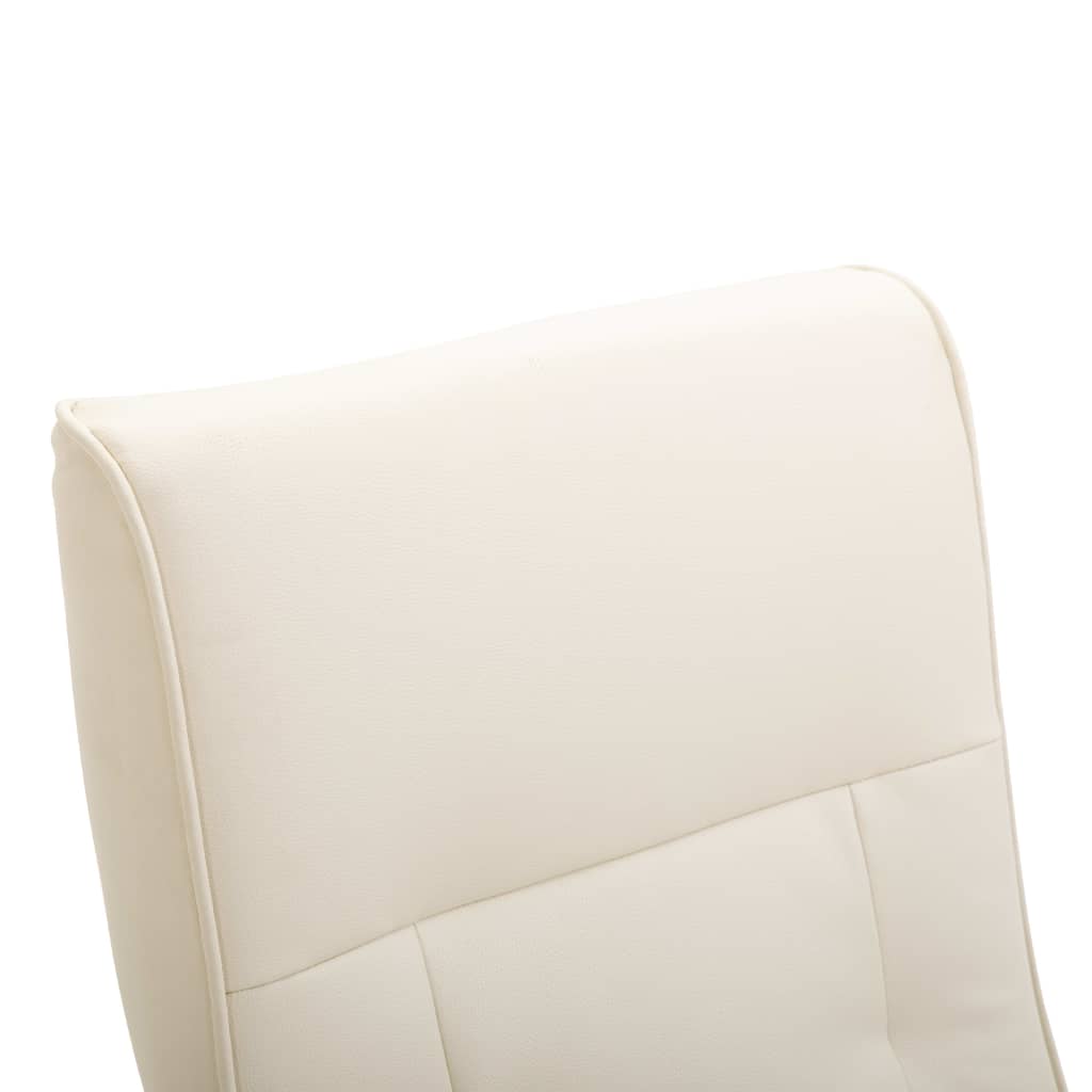 vidaXL Cadeira de massagens couro artificial branco nata