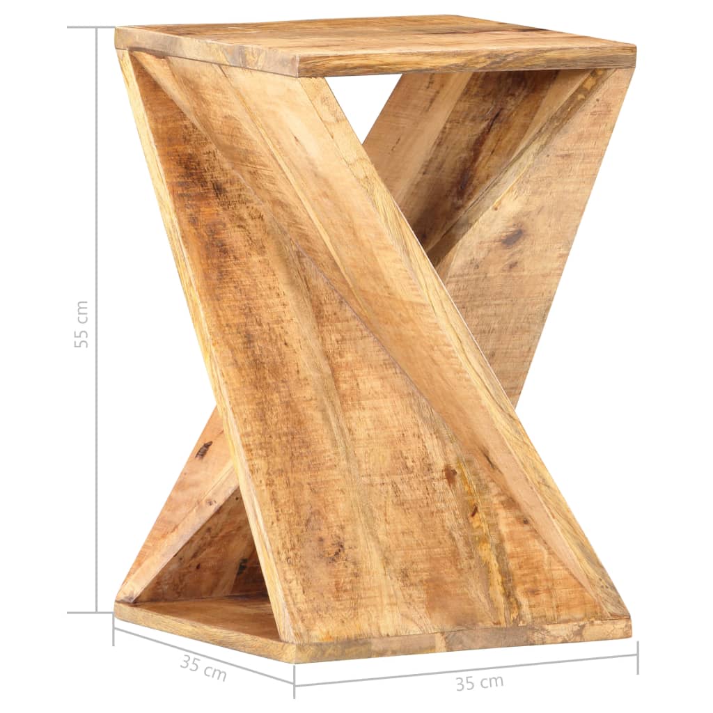 vidaXL Mesa de apoio 35x35x55 cm madeira de mangueira maciça