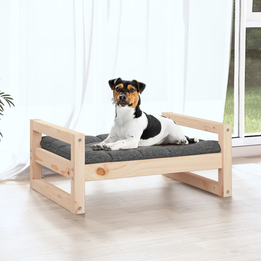 vidaXL Cama para cães 55,5x45,5x28 cm madeira de pinho maciça