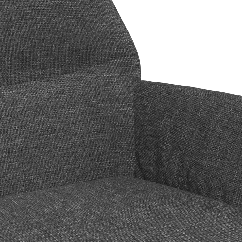 vidaXL Cadeira de descanso c/ apoio de pés tecido cinzento-escuro