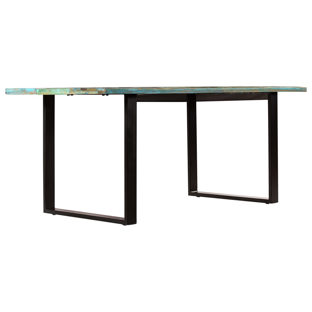 vidaXL Mesa de jantar em madeira recuperada maciça 180x90x77 cm