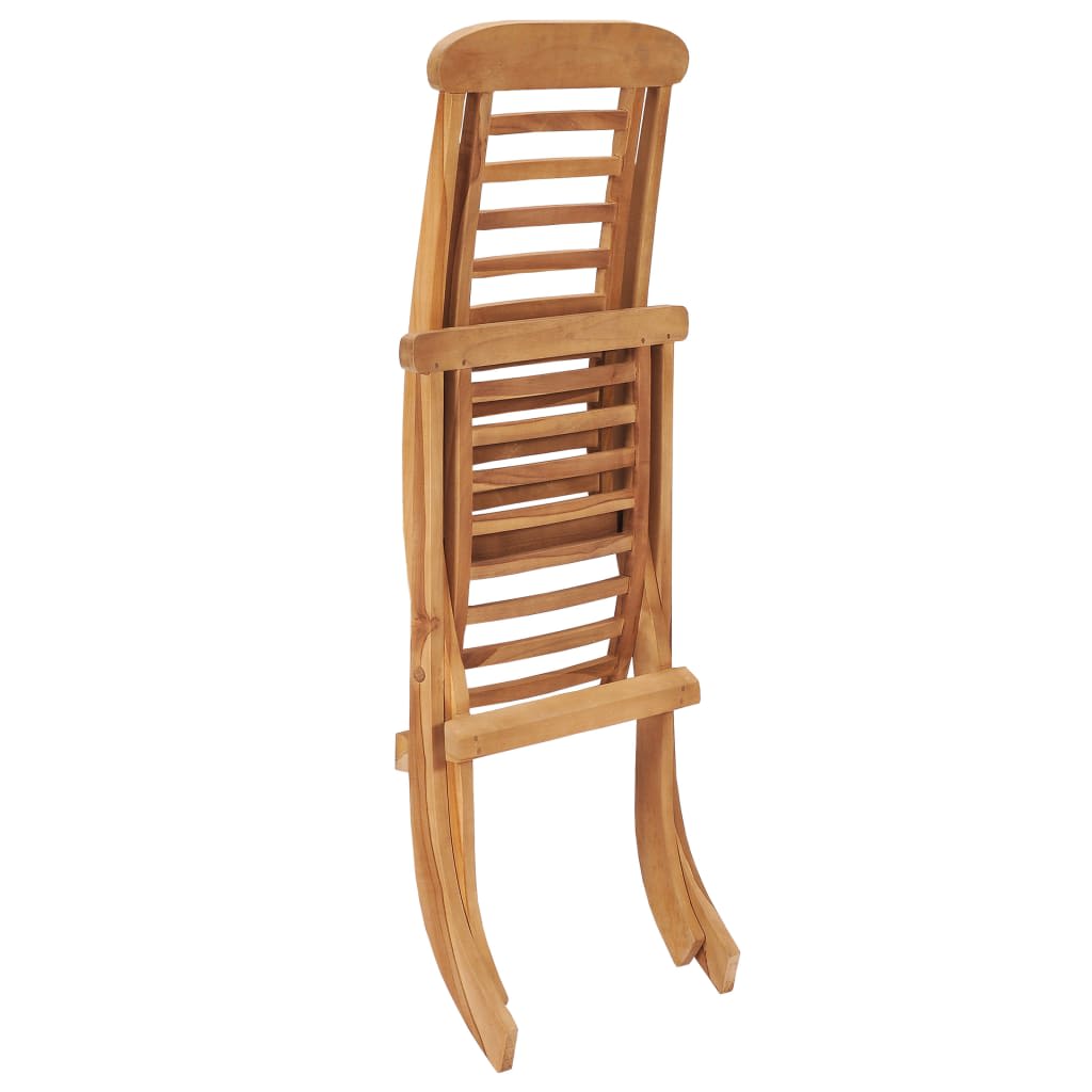 vidaXL Cadeira de jardim dobrável 50x90x69 cm madeira de teca maciça