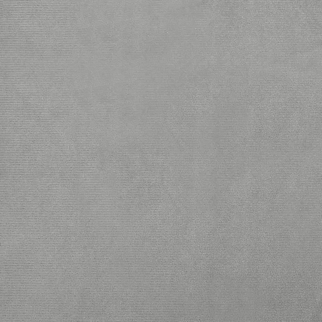 vidaXL Sofá infantil com apoio de pés 100x50x30 cm veludo cinza-claro