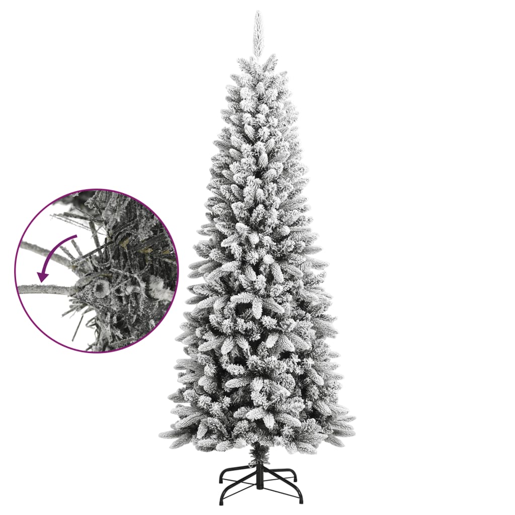 vidaXL Árvore de Natal artificial com neve PVC & PE 180 cm