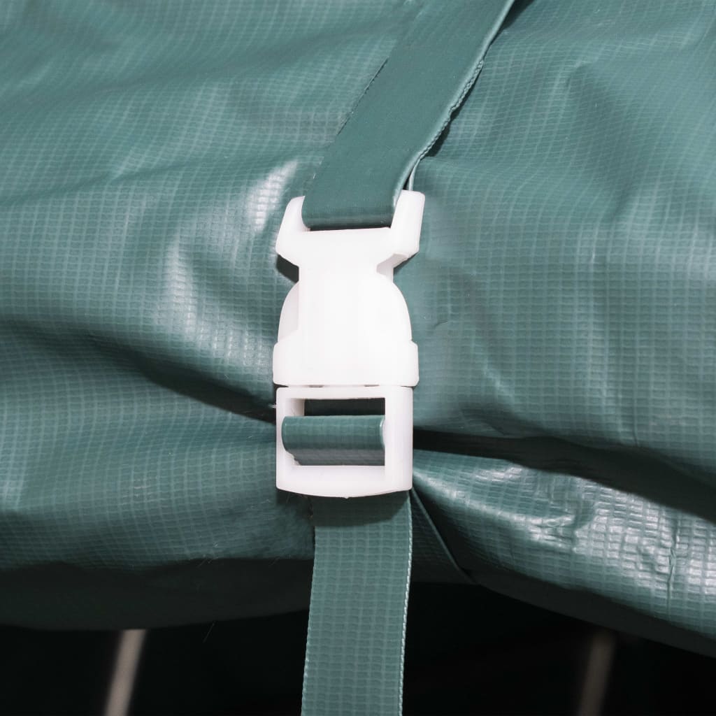 vidaXL Tenda para gado removível PVC 550 g/m² 3,3x6,4 m verde-escuro