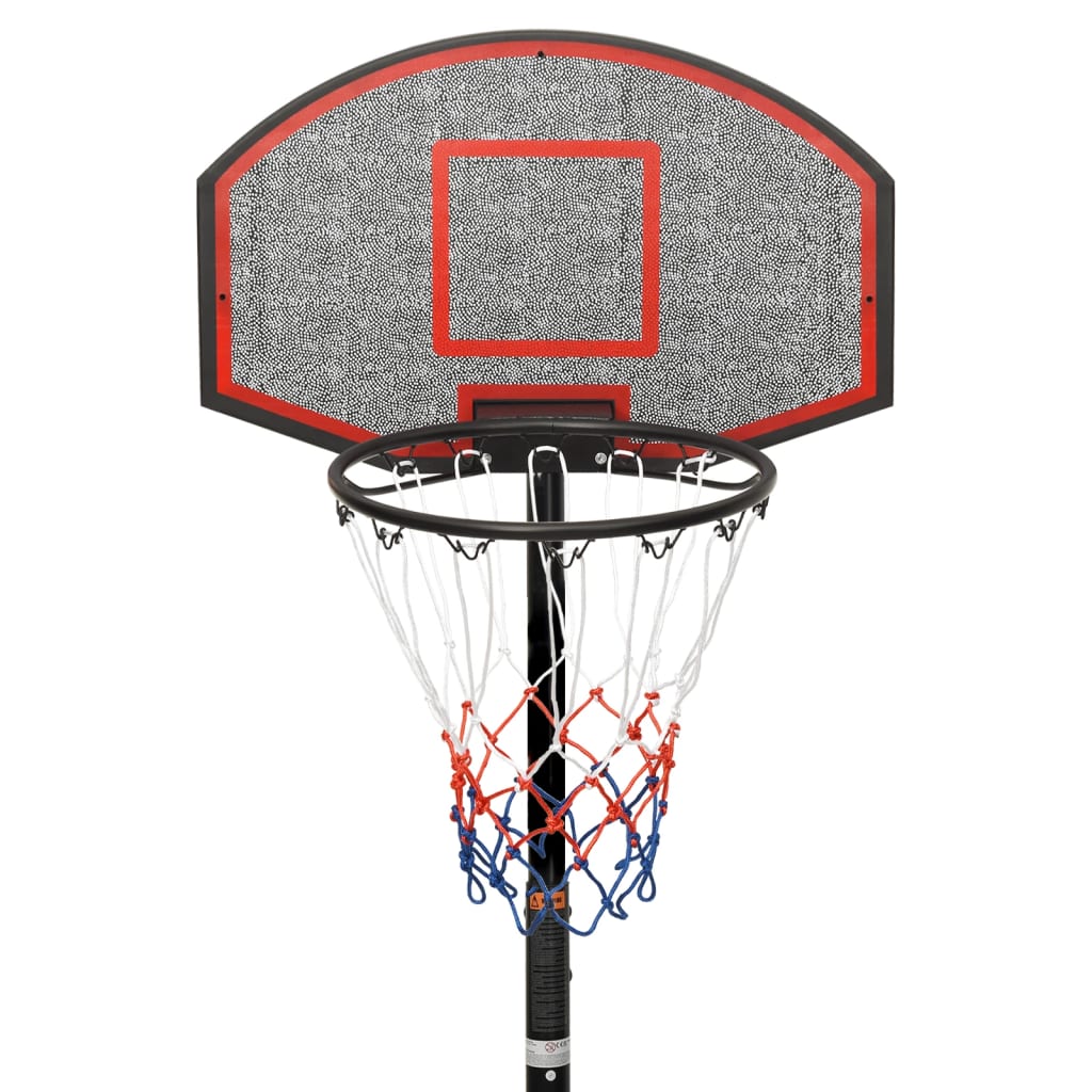 vidaXL Tabela de basquetebol 216-250 cm polietileno preto
