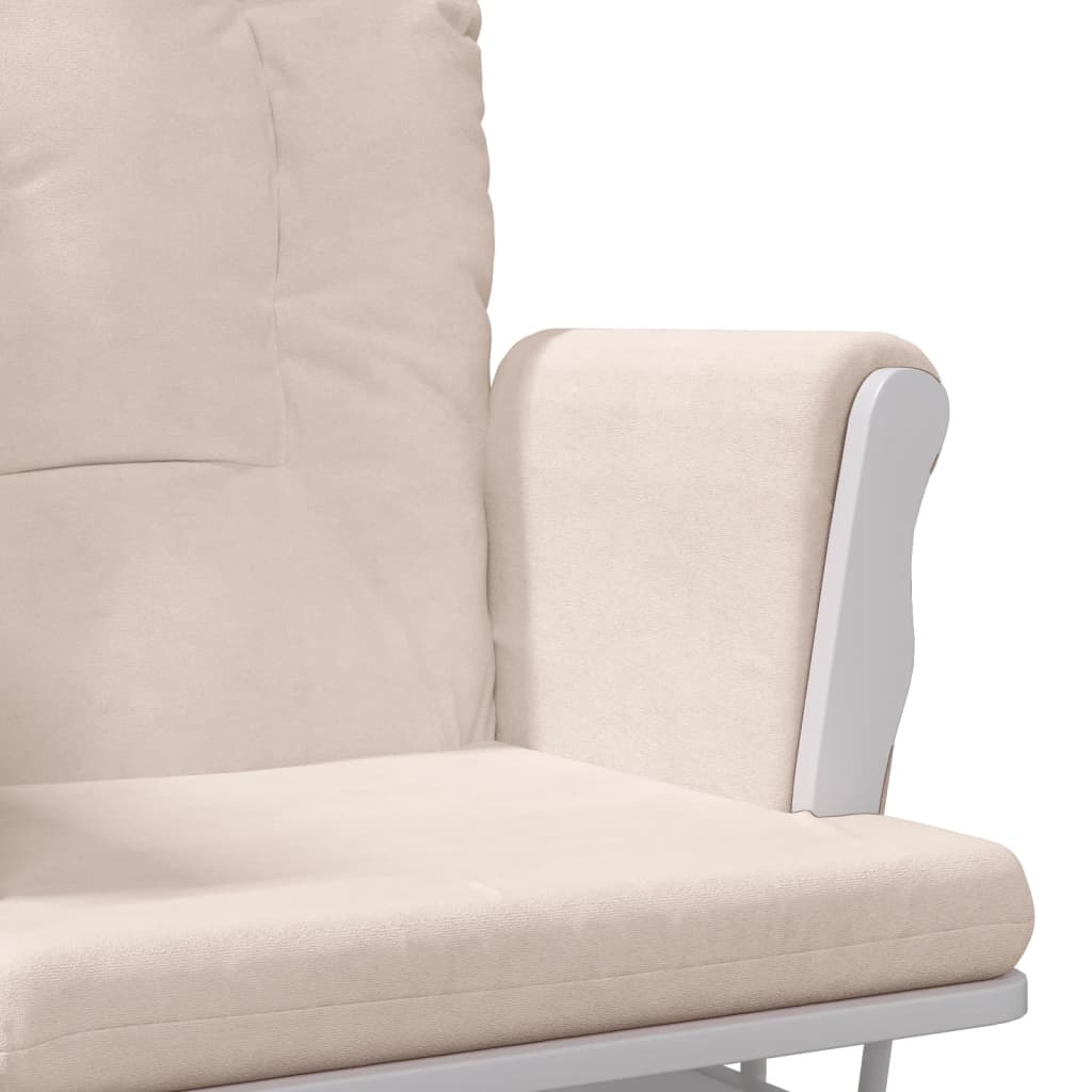 vidaXL Cadeira de amamentação com banco tecido rosa-claro