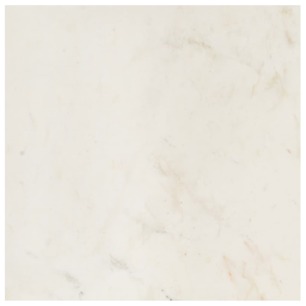 vidaXL Mesa centro 60x60x35cm pedra genuína textura mármore branco
