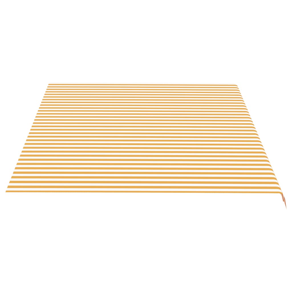 vidaXL Tecido de substituição para toldo 5x3,5 m amarelo e branco