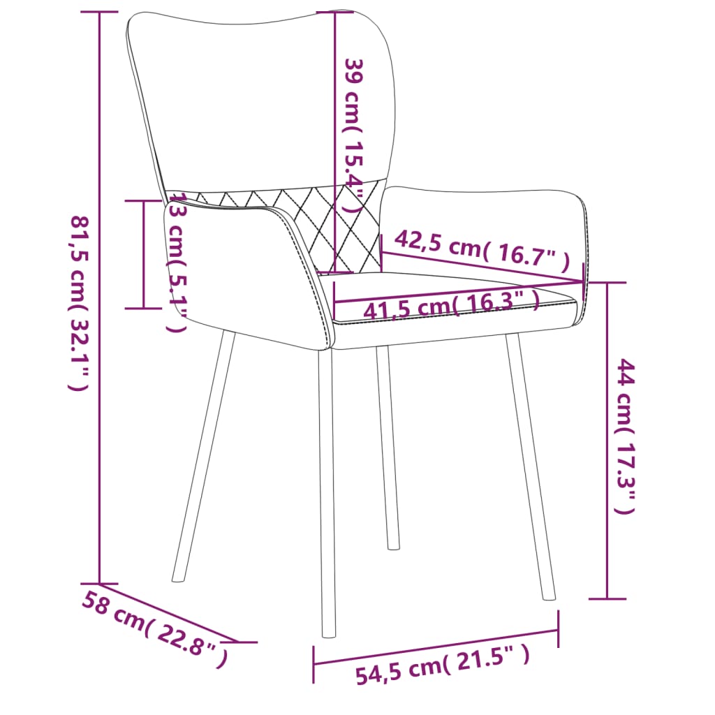vidaXL Cadeiras jantar 2 pcs tecido/couro artificial cinzento-escuro