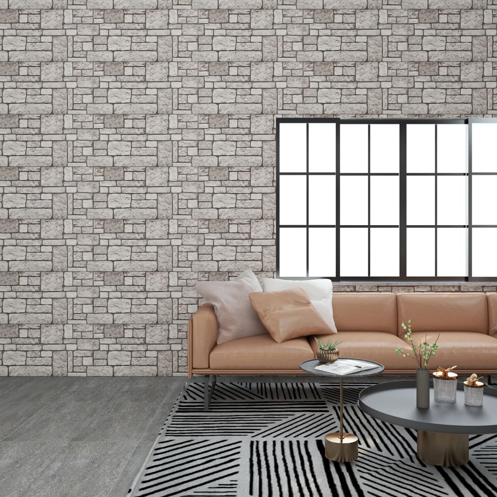 vidaXL Painéis de parede 3D c/ design tijolos cinzentos 11 pcs EPS