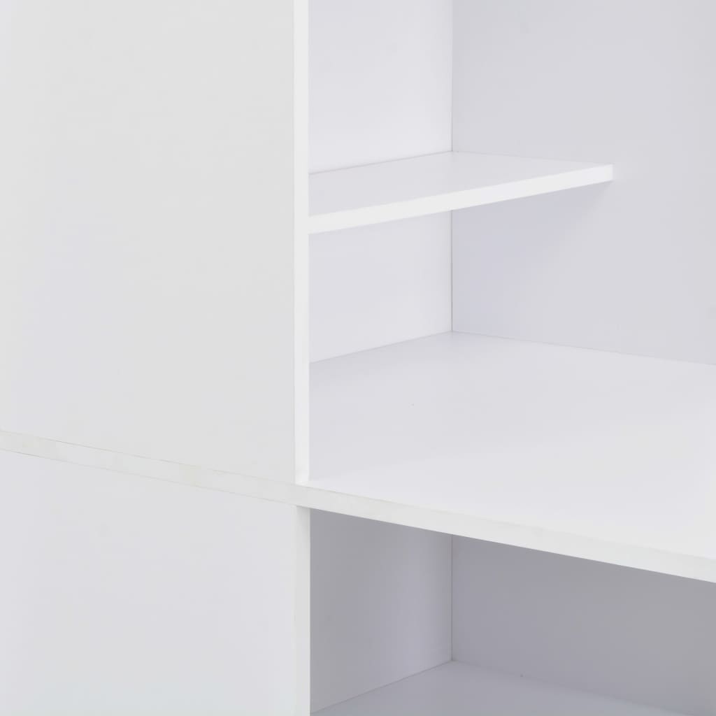 vidaXL Mesa de bar com armário 115x59x200 cm branco