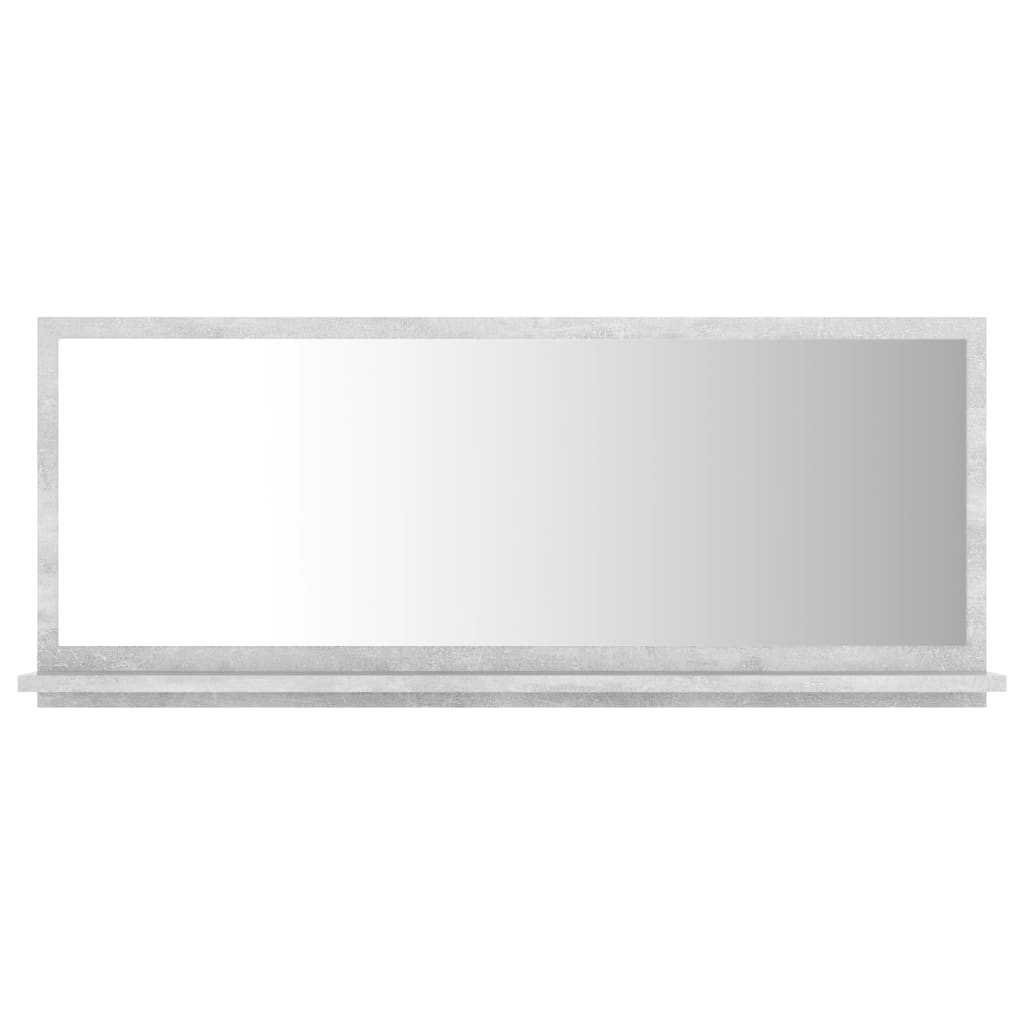 vidaXL Espelho de casa de banho 90x10,5x37 cm contrapl. cinza cimento