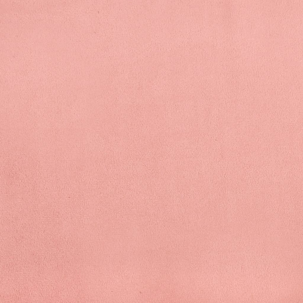 vidaXL Cabeceira cama c/ abas veludo 203x16x118/128 cm rosa