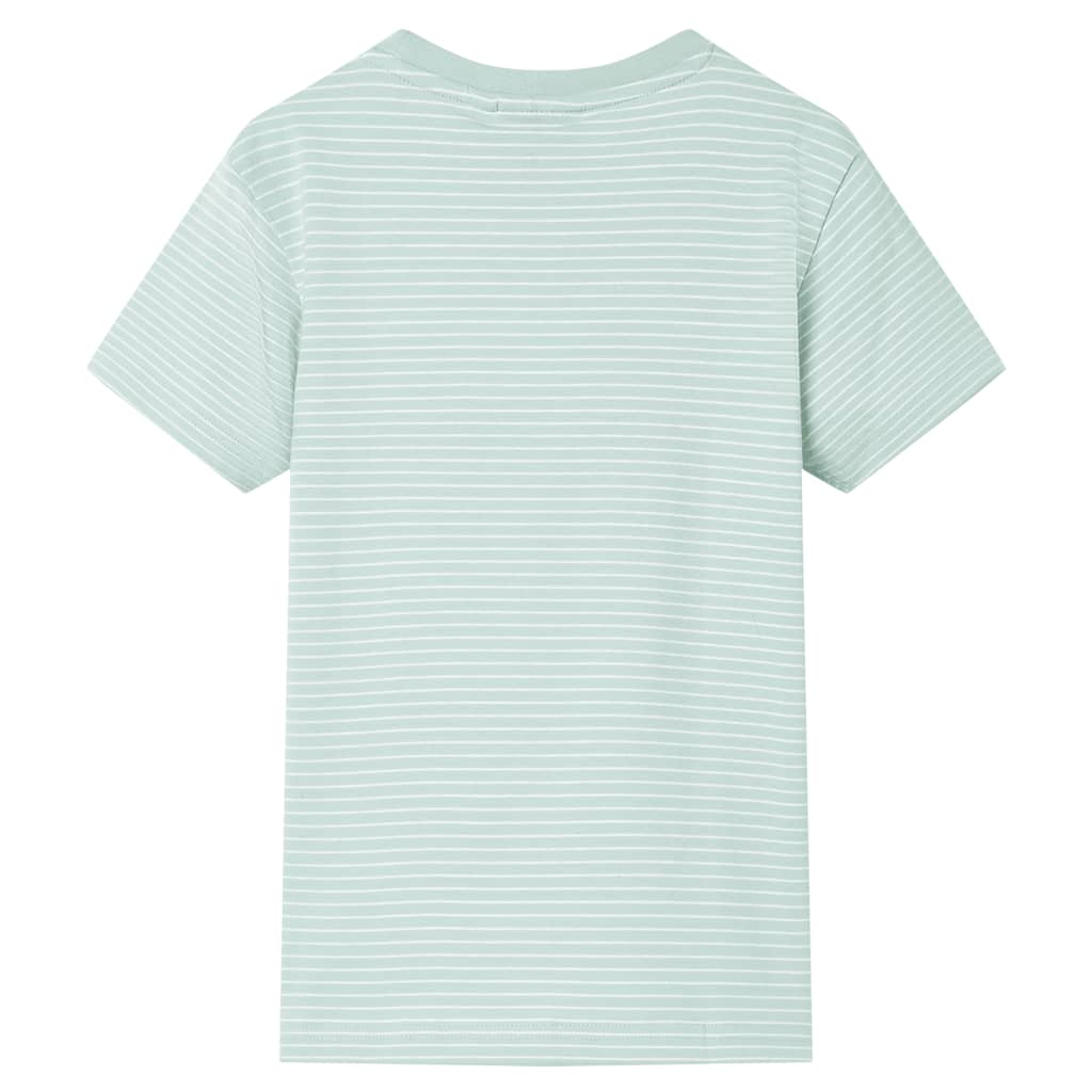 T-shirt para criança com riscas menta-claro 92