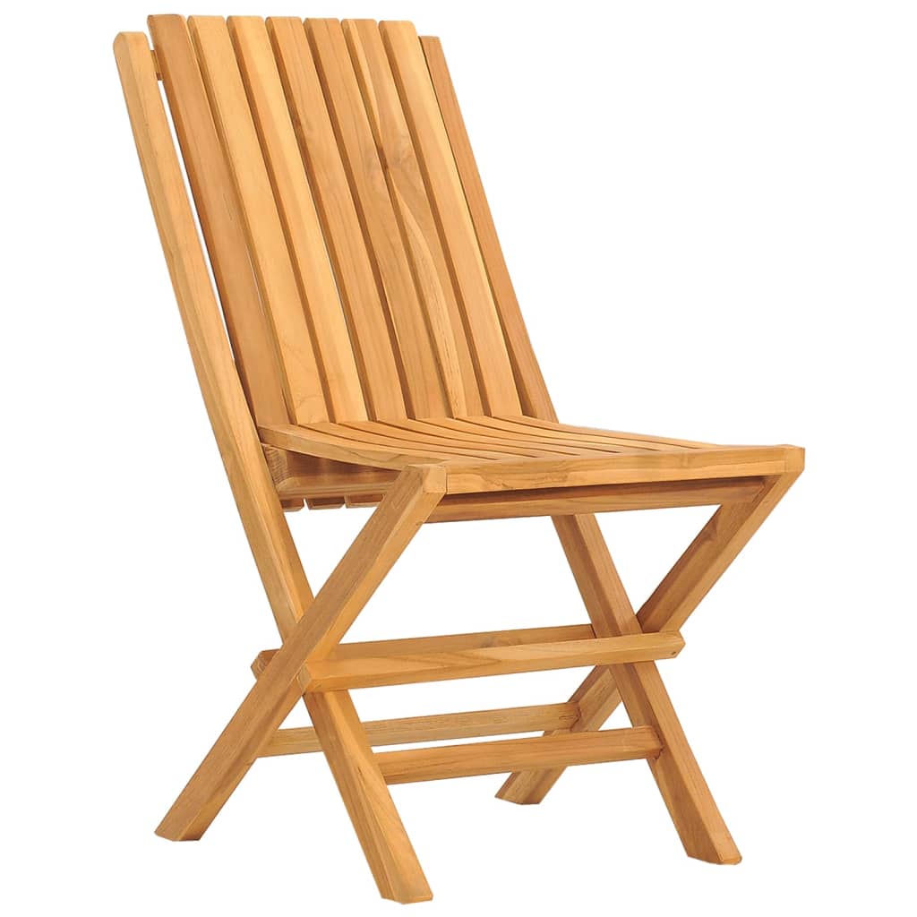 vidaXL Cadeiras de jardim dobráveis 4 pcs 47x47x89 cm teca maciça
