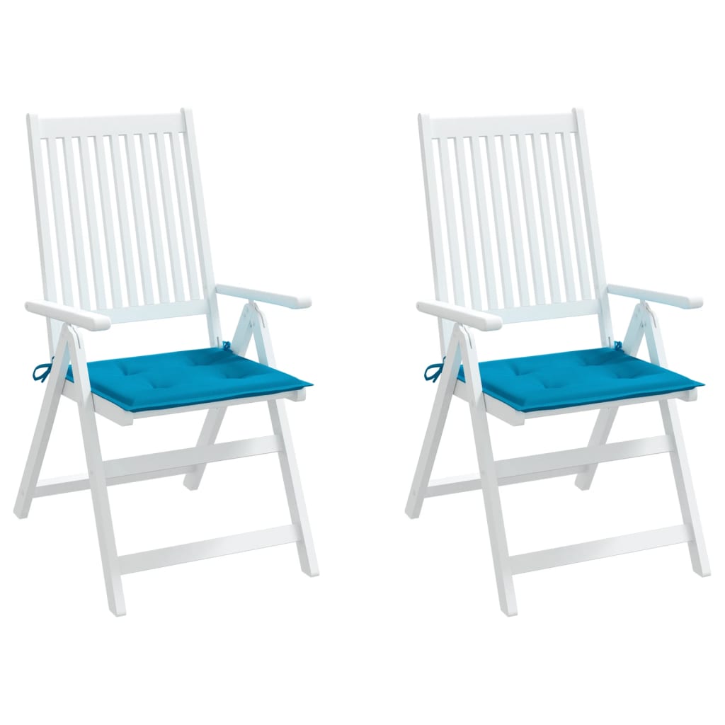 vidaXL Almofadões p/ cadeiras jardim 2 pcs 40x40x3 cm oxford azul