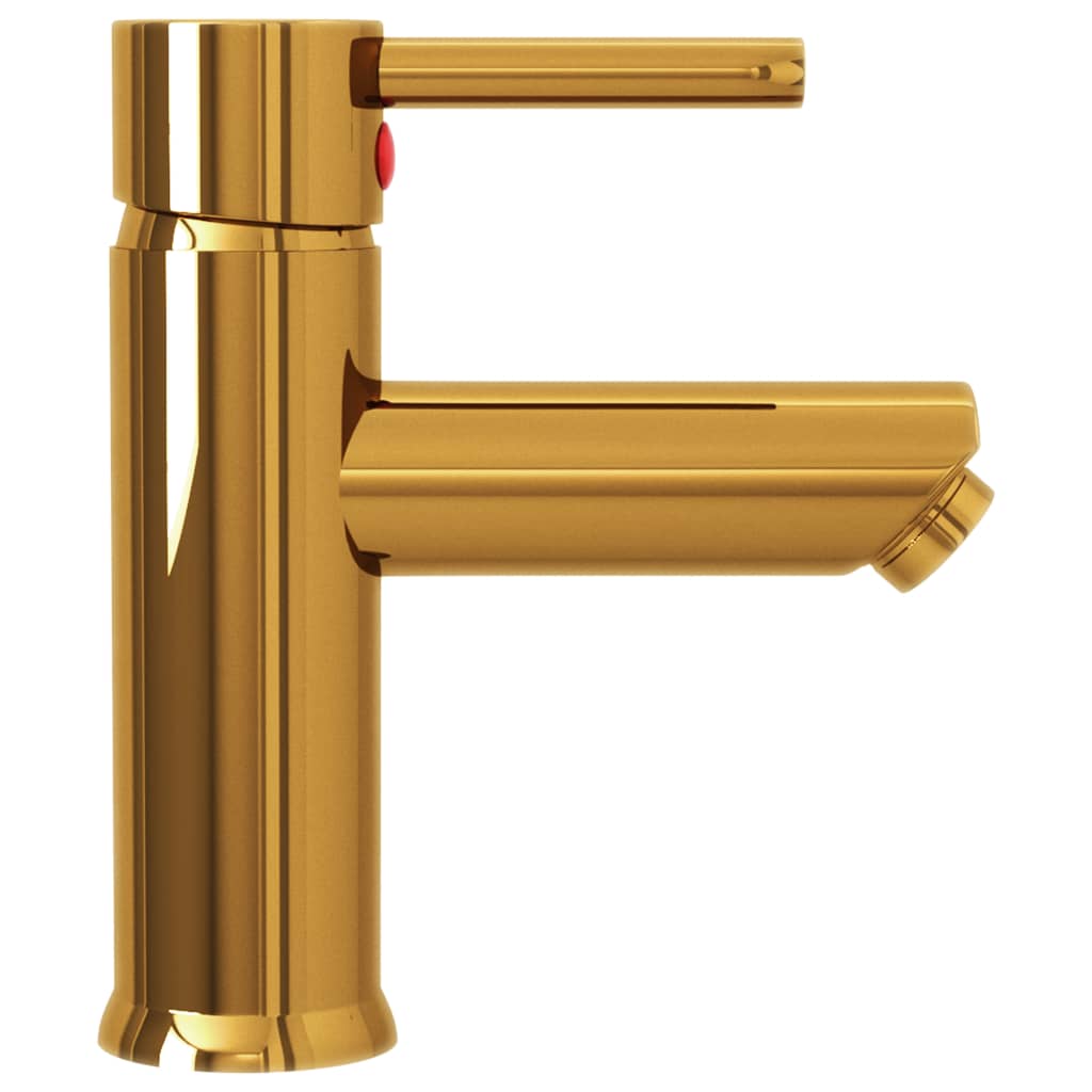 vidaXL Torneira para lavatório de casa de banho 130x176 mm dourado
